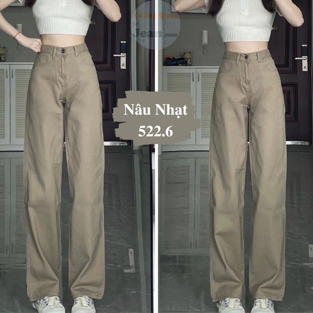 Quần kaki nữ ống suông